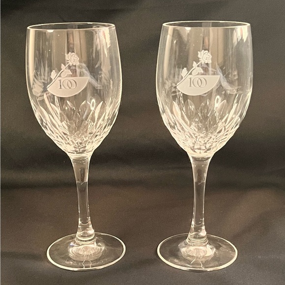 J.G Duran 2 Cristal D'Arques Wine Glasses French Crystal - Picture 1 of 5